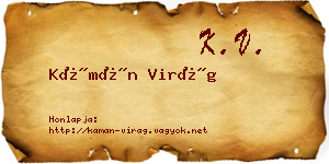 Kámán Virág névjegykártya