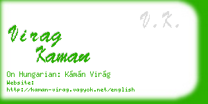 virag kaman business card
