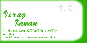 virag kaman business card